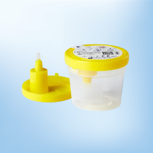 Contenedor 60ml para vacío con precinto de esterilidad y dispositivo de transferencia 86x51mm Pqte con 50 piezas Deltalab